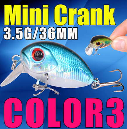 AFISHLURE  36mm 3.5g Crank Bait Hard Plastic Artificial Fishing Lure Fake carp Pesca  Wobbler Leurre Peche  Isca