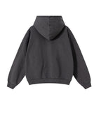 GREY VINTAGE WASH ZIP HOODIE