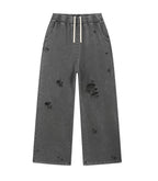 CHARCOAL DESTROYED SWEATPANTS