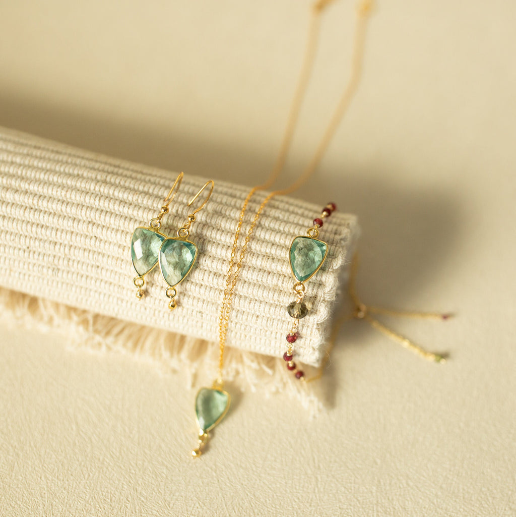 Green Amethyst Gold Isla Bracelet