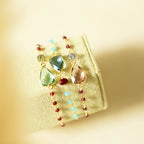 Rhodolite Garnet Silver Isla Bracelet