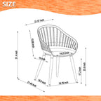 Nassau Chairs Resin and Wood - 4 Piece