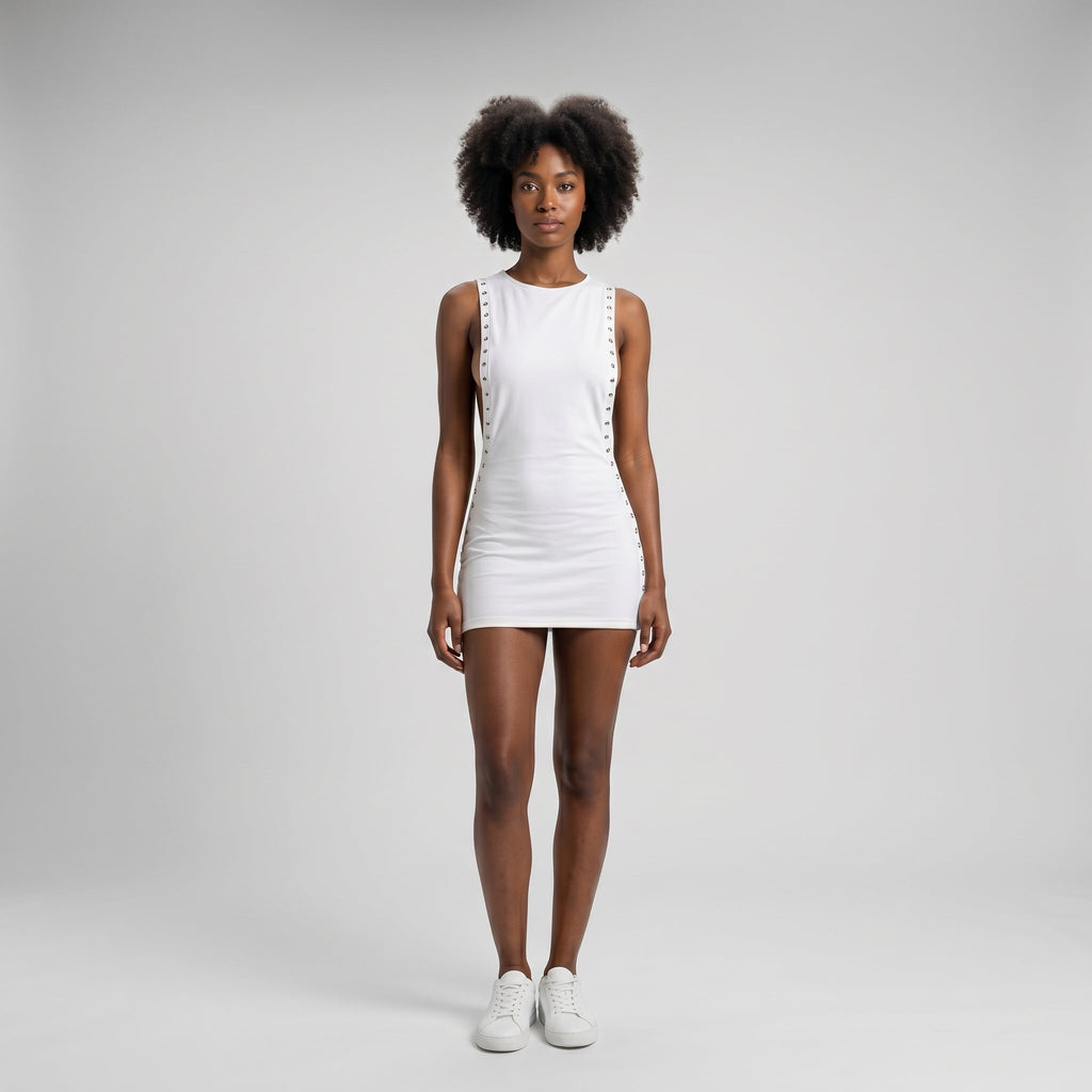 Hollow Cut-Out Mini Dress