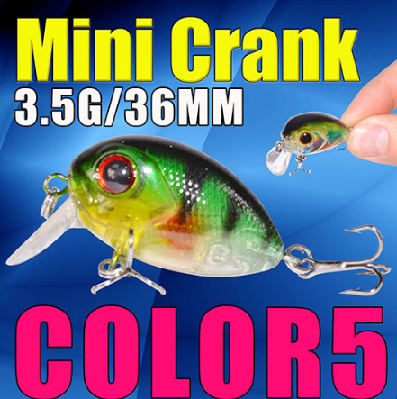AFISHLURE  36mm 3.5g Crank Bait Hard Plastic Artificial Fishing Lure Fake carp Pesca  Wobbler Leurre Peche  Isca