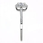 DA022 - High polished (no plating) Stainless Steel Ring with AAA Grade