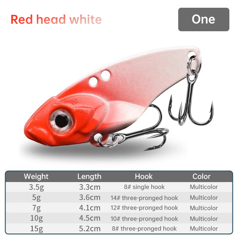 1PCS 3.5g/5g/7g/10g/15g VIB Fishing Lure – Rattlesnake Iron Jig, long-cast hard lure for predatory fish.
