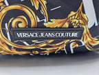 Versace Jeans Couture Logo Black And Yellow Baroque Print Backpack