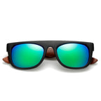 Bamboo Wooden Arms Sunglasses Men Women Black Sunglass