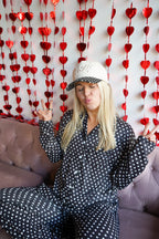Black Polka Dot - Long Pajama Set