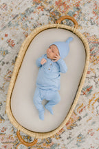 Newborn Baby Boy Outfit – Two-Piece Baby Clothes Set NB–24 Months, Soft Modal (Baby Blue)
