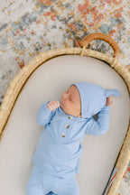 Newborn Baby Boy Outfit – Two-Piece Baby Clothes Set NB–24 Months, Soft Modal (Baby Blue)
