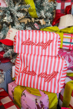 Skin Stuff - Pink & Red Stripes Large Bag