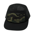 Blank - 5 Panel - Sporty - Unstructured - Black / Camo (Unisex) - Laser Mesh