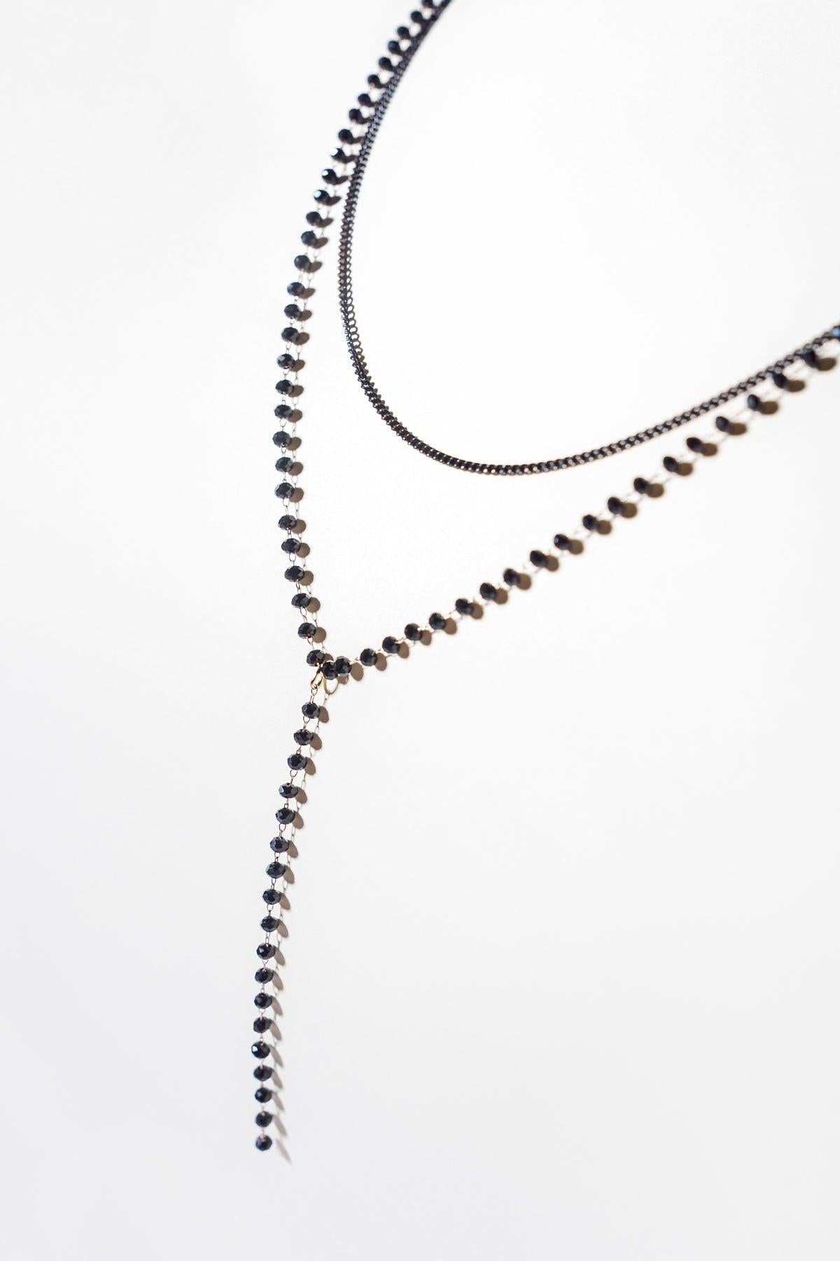 BEADED Y NECKLACE