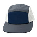 Blank - 5 Panel - Sporty - Unstructured - Charcoal / Navy / White (Unisex) - Laser Mesh