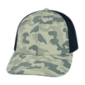 Blank - 6 Panel - Soft Gray Camo / Navy (Unisex) - Laser Mesh