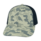 Blank - 6 Panel - Soft Gray Camo / Navy (Unisex) - Laser Mesh