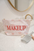 Makeup - Pink Ribbons Clear Coat Bag