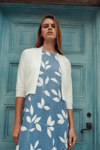 BLUE /WHT  FLORAL JUMPER