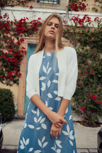 BLUE /WHT  FLORAL JUMPER