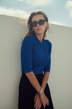 FAUX WRAP MODAL T SHIRT