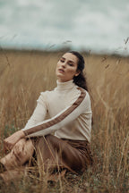 LEATHER FAUX WRAP SKIRT