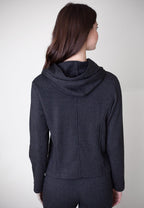 Dakota Hoodie Sweatshirt Jacket - Charcoal