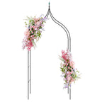 9.5 Feet Decorative Metal Garden Arch for Vine Rose Climbing Wedding Ceremony Party Decoration