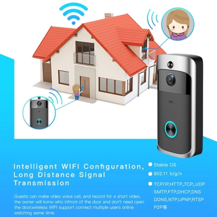M3 720P Smart WIFI Ultra Low Power Video Visual Doorbell With Ding Dong Version(UK Plug)