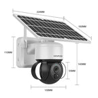 SHIWOJIA IP66 Waterproof 4G 3MP Solar Dome IP Camera, Two-way Audio & PIR Motion Detection & Night Vision, Version:AU(White)