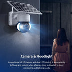 SHIWOJIA IP66 Waterproof 4G 3MP Solar Dome IP Camera, Two-way Audio & PIR Motion Detection & Night Vision, Version:AU(White)