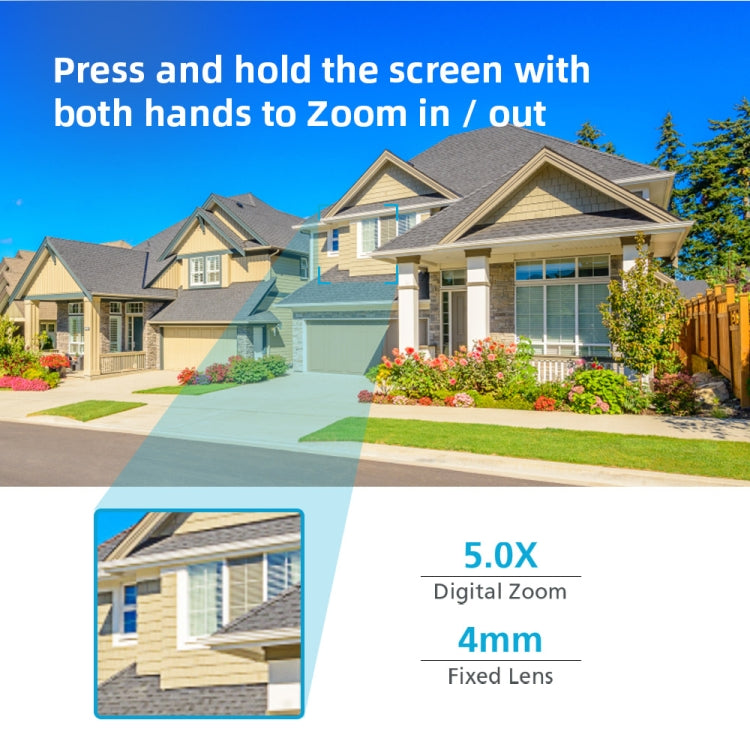 A8-C2 2MP Smart WiFi Surveillance IP Camera, Dual-light Full Color Night Vision / Two Way Audio / TF Card, Power Plug:EU Plug(White)
