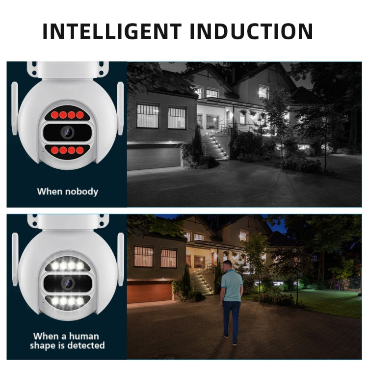 A8-C2 2MP Smart WiFi Surveillance IP Camera, Dual-light Full Color Night Vision / Two Way Audio / TF Card, Power Plug:EU Plug(White)