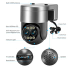 ESCAM G03 2x4MP Dual Lens Zoom 8X Dual Light Source WiFi Camera Support Two-way Voice & Motion Detection(AU Plug)