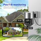 ESCAM G03 2x4MP Dual Lens Zoom 8X Dual Light Source WiFi Camera Support Two-way Voice & Motion Detection(AU Plug)