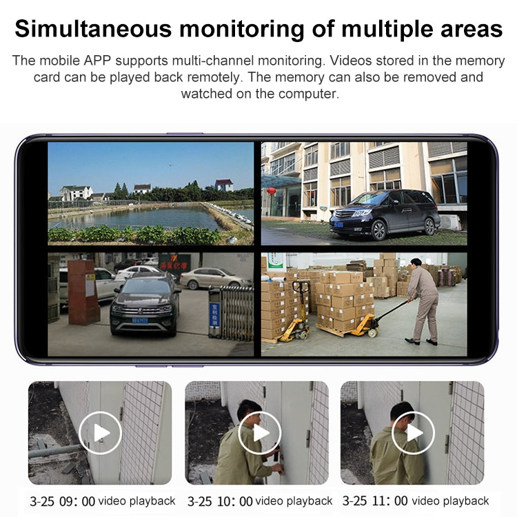 DF-3HBJ 8MP HD IP66 Waterproof Outdoor WiFi IP Camera Support  HD Night Vision, Plug:EU Plug