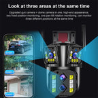 DF-3HBJ 8MP HD IP66 Waterproof Outdoor WiFi IP Camera Support  Dual Light Source / Outside Lamp, Plug:UK Plug