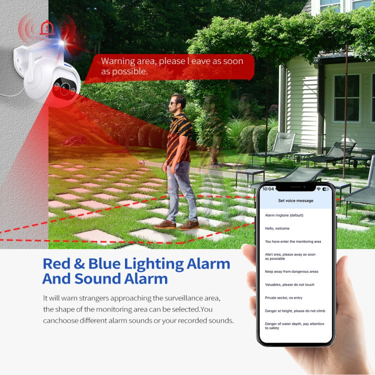 ESCAM PT304 HD 4MP Humanoid Detection Tracking WiFi Connection Sound Alarm Intelligent Night Vision H.265 Camera(AU Plug)