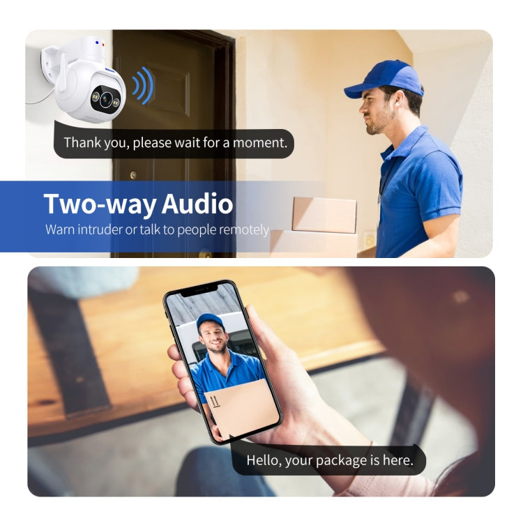 ESCAM PT304 HD 4MP Humanoid Detection Tracking WiFi Connection Sound Alarm Intelligent Night Vision H.265 Camera(UK Plug)