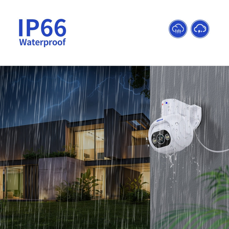 ESCAM PT304 HD 4MP Humanoid Detection Tracking WiFi Connection Sound Alarm Intelligent Night Vision H.265 Camera(UK Plug)