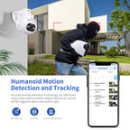 ESCAM PT304 HD 4MP Humanoid Detection Tracking WiFi Connection Sound Alarm Intelligent Night Vision H.265 Camera(UK Plug)