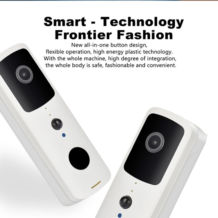 T30 Tuya Smart WiFi Visual Dingdong Doorbell with Battery Supports Two-Way Intercom & Night Vision(White)