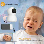 ABM700 5 inch Wireless Video Night Vision Baby Monitor Security Camera(EU Plug)