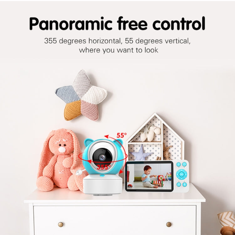 YE9-C1 5 inch Dual Mode 2.4G + 915M Video Night Vision Baby Monitor Security Camera(EU Plug)