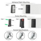 C302B One to One Home Wireless Doorbell Temperature Digital Display Remote Control Elderly Pager, UK Plug(Black)