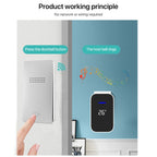 C302B One to Two Home Wireless Doorbell Temperature Digital Display Remote Control Elderly Pager, US Plug(White)