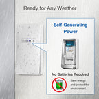 C302B One to Two Home Wireless Doorbell Temperature Digital Display Remote Control Elderly Pager, EU Plug(White)