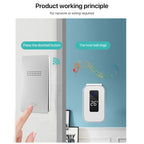 C303B One to Two Home Wireless Doorbell Temperature Digital Display Remote Control Elderly Pager, UK Plug(White)