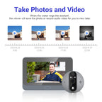 ESCAM C87 1080P 4.3 inch Smart WiFi Digital Door Viewer Supports Wide-Angle PIR & Night Vision & Dingdong Photo(White)