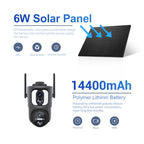 ESCAM QF390 2x2MP Binocular Solar WiFi Camera Supports Two-way Voice & Alarm Recording(Black)